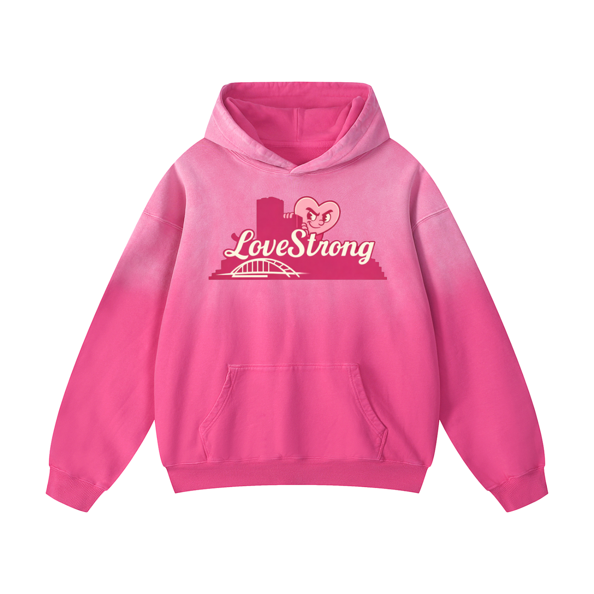 Sunburst Pink - Heavyweight Sunfade Oversized Hoodie