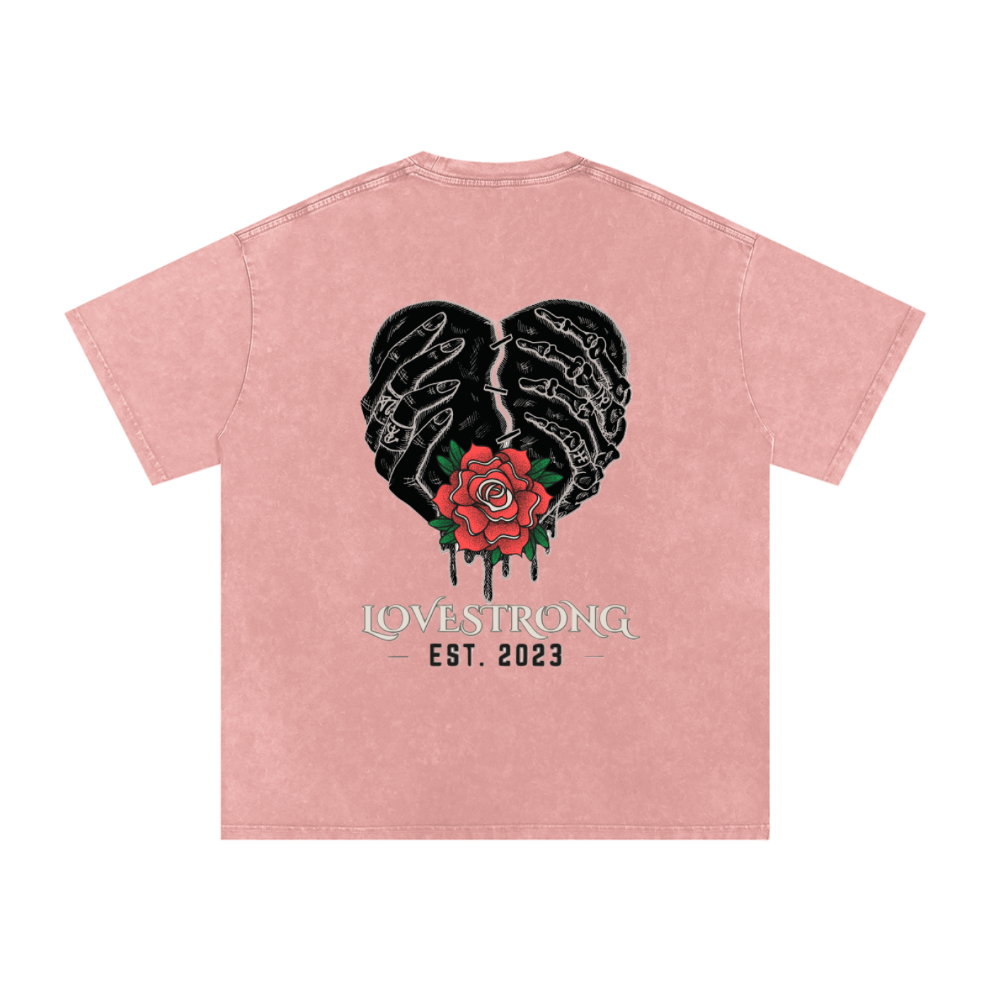 Lovestrong - Snow Washed Oversized Cotton T-Shirt