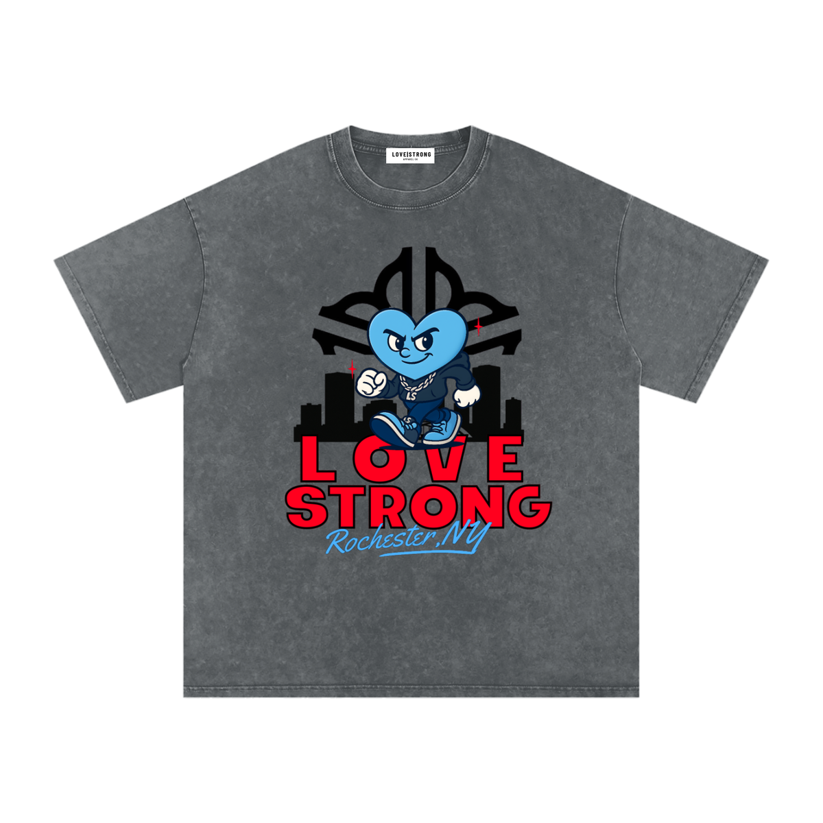 City Roc Snow Washed Oversized Cotton T-Shirt