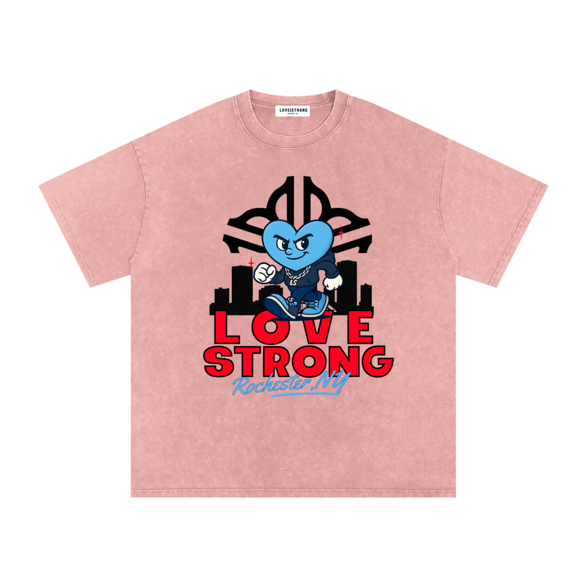 City Roc Snow Washed Oversized Cotton T-Shirt