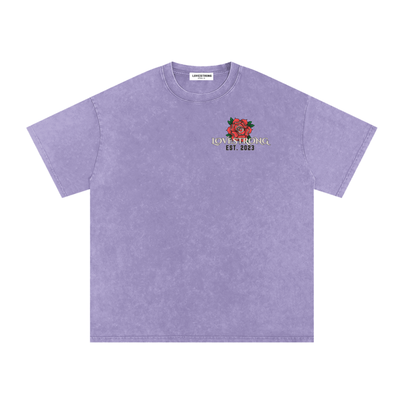 Lovestrong - Snow Washed Oversized Cotton T-Shirt