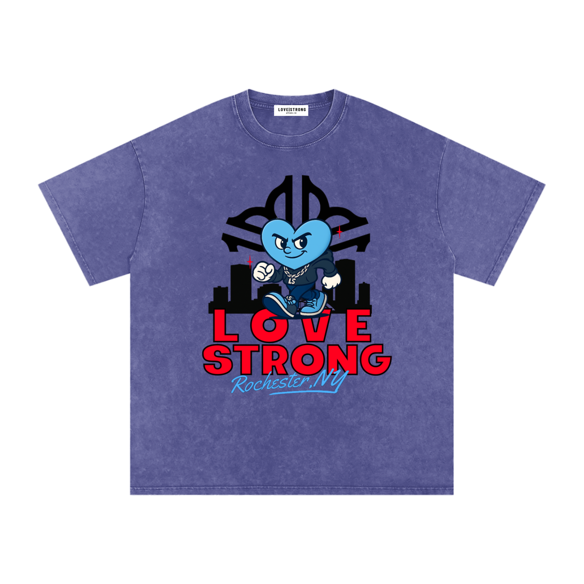 City Roc Snow Washed Oversized Cotton T-Shirt