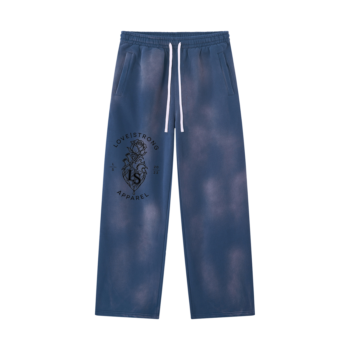 Thorned heart - Unisex Sunfade Wide Leg Fleece Sweatpants