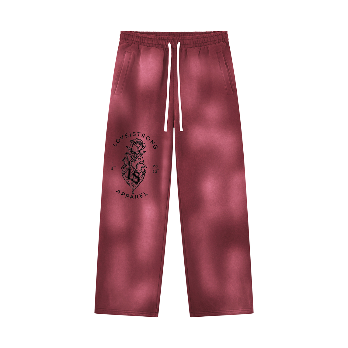 Thorned heart - Unisex Sunfade Wide Leg Fleece Sweatpants