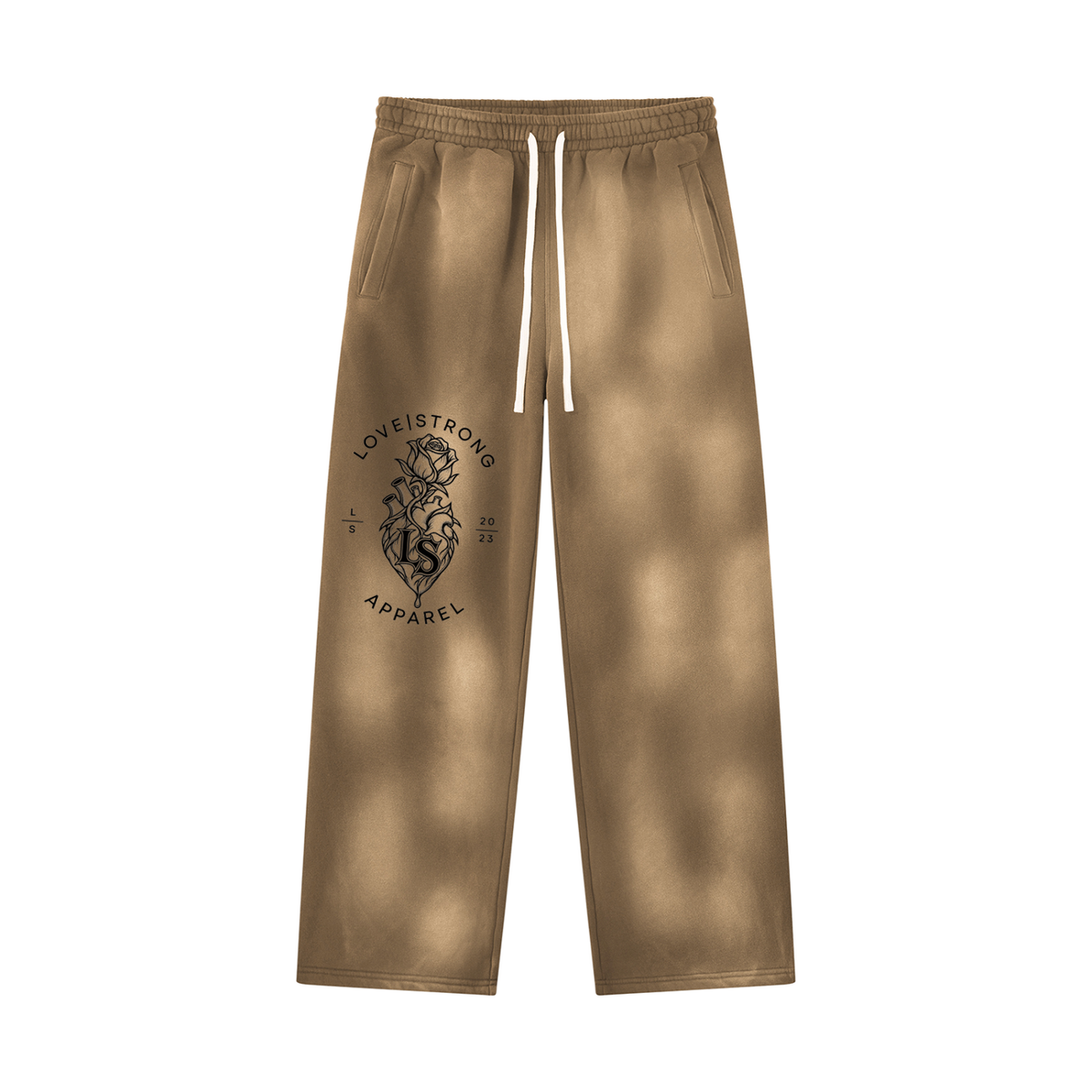 Thorned heart - Unisex Sunfade Wide Leg Fleece Sweatpants