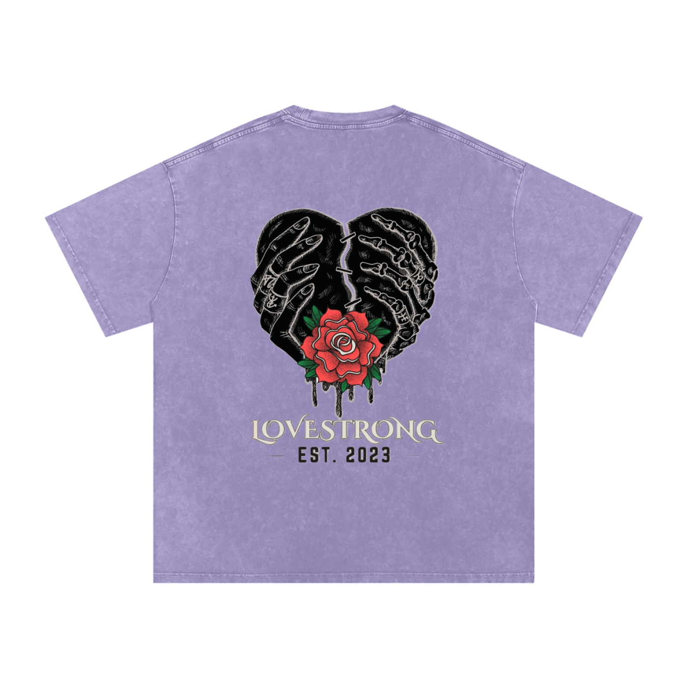 Lovestrong - Snow Washed Oversized Cotton T-Shirt