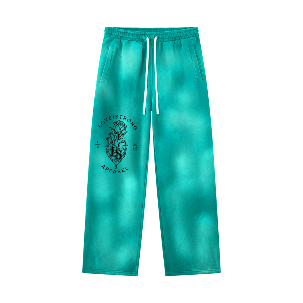 Thorned heart - Unisex Sunfade Wide Leg Fleece Sweatpants