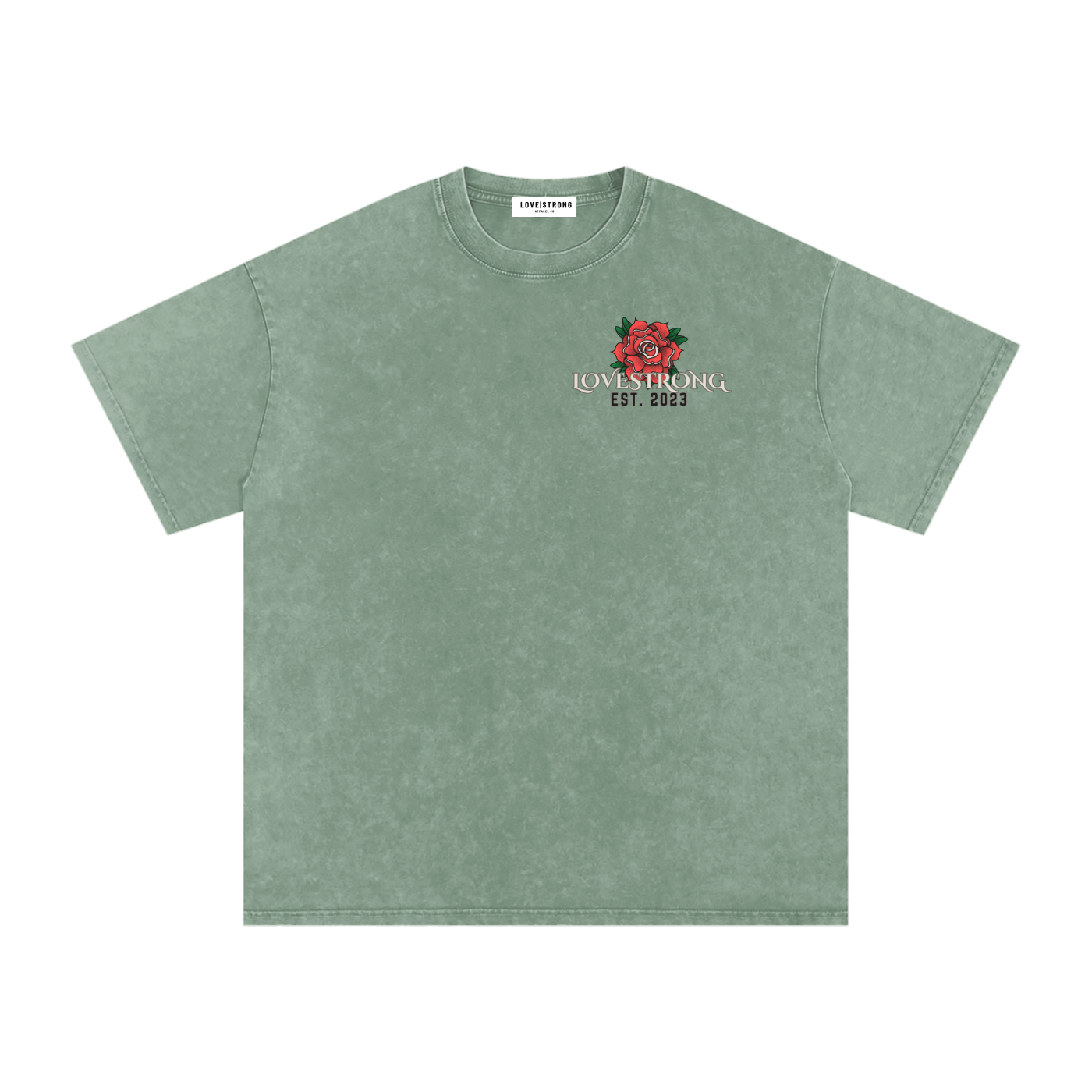 Lovestrong - Snow Washed Oversized Cotton T-Shirt