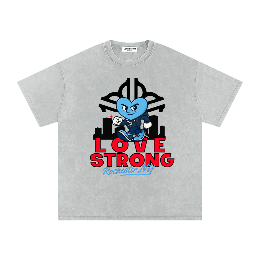 City Roc Snow Washed Oversized Cotton T-Shirt