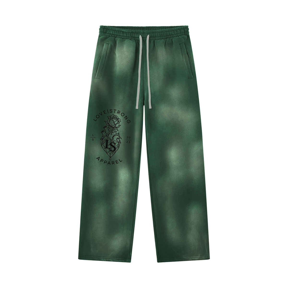 Thorned heart - Unisex Sunfade Wide Leg Fleece Sweatpants