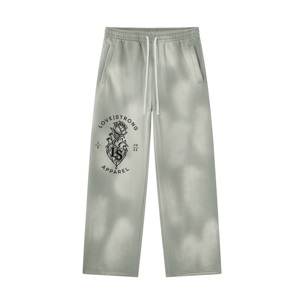 Thorned heart - Unisex Sunfade Wide Leg Fleece Sweatpants