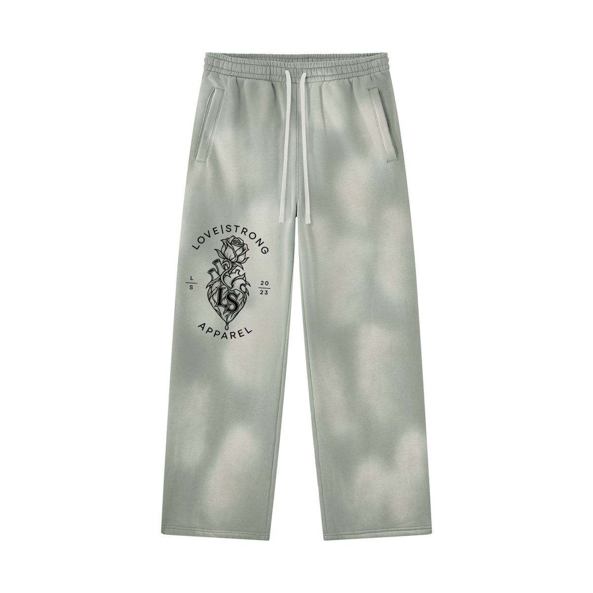 Thorned heart - Unisex Sunfade Wide Leg Fleece Sweatpants